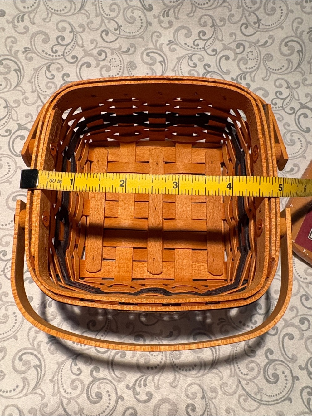 2002-2003 Longenburger Collectors Club JW Miniature Cake Basket - Picture 7 of 10